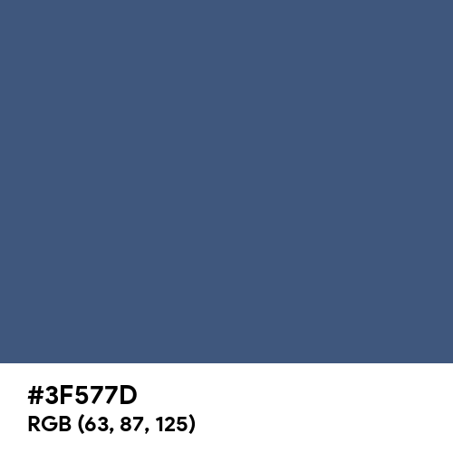 Metallic Blue (Hex code: 3F577D) Thumbnail
