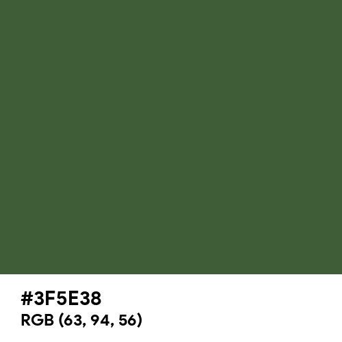 Deep Moss Green (Hex code: 3F5E38) Thumbnail