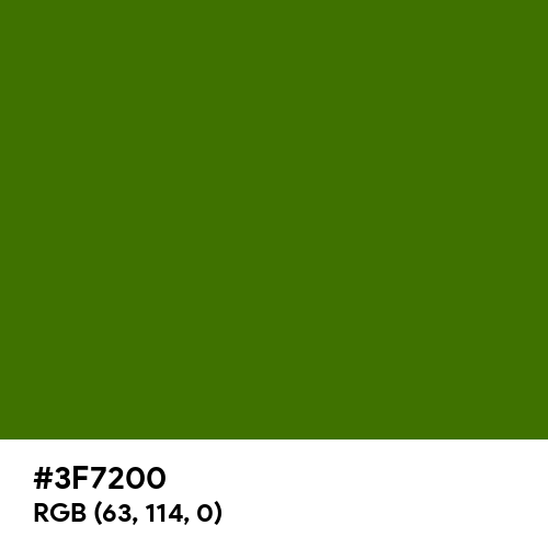 Metallic Green (Hex code: 3F7200) Thumbnail