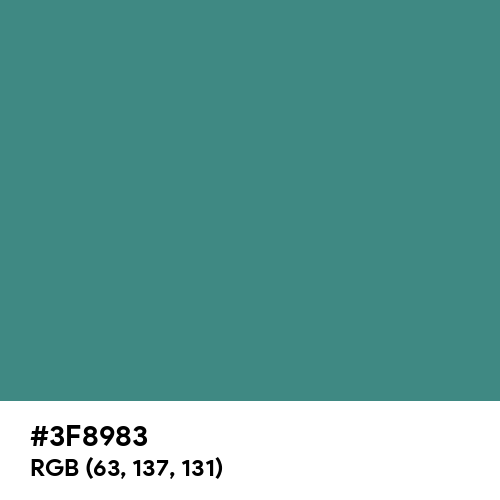 Celadon Green (Hex code: 3F8983) Thumbnail