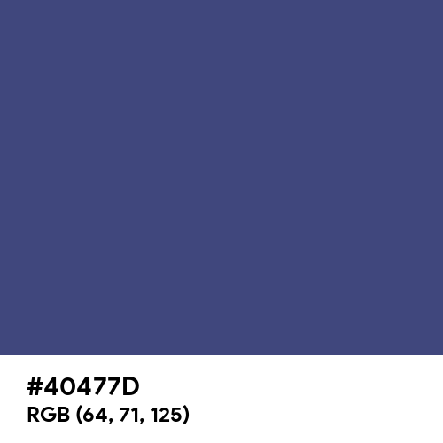 Purple Navy (Hex code: 40477D) Thumbnail