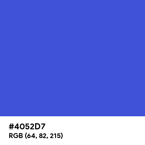 Blue Party (Hex code: 4052D7) Thumbnail