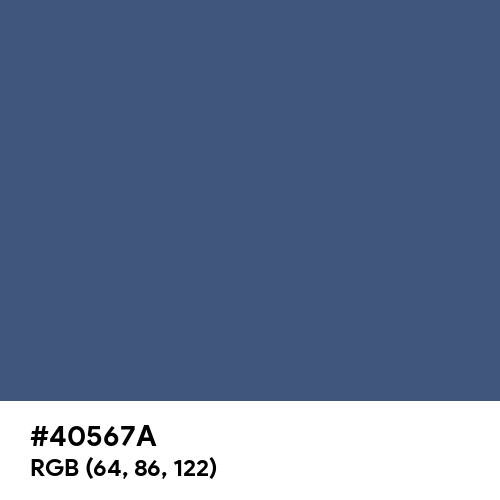 Metallic Blue (Hex code: 40567A) Thumbnail
