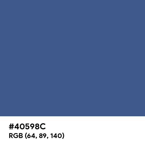 Chinese Blue (Hex code: 40598C) Thumbnail