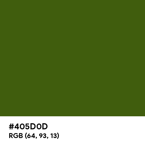 Army Green (Hex code: 405D0D) Thumbnail