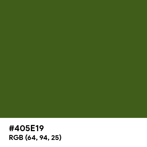 Dark Moss Green (Hex code: 405E19) Thumbnail