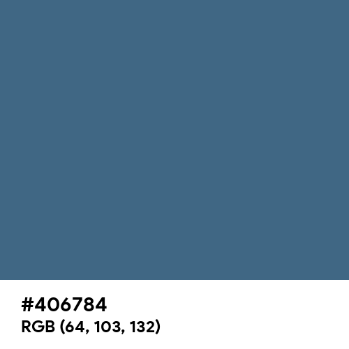 Teal Blue (Hex code: 406784) Thumbnail