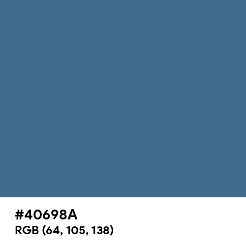 Queen Blue (Hex code: 40698A) Thumbnail