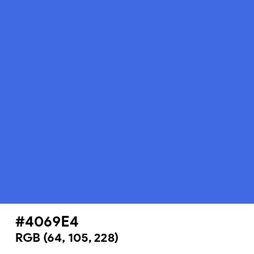 Royal Blue (Hex code: 4069E4) Thumbnail