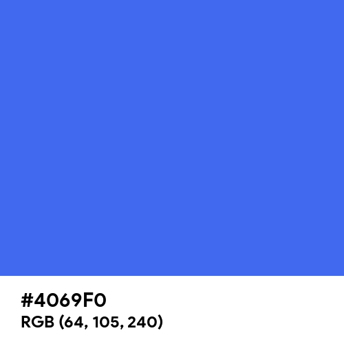 Ultramarine Blue (Hex code: 4069F0) Thumbnail
