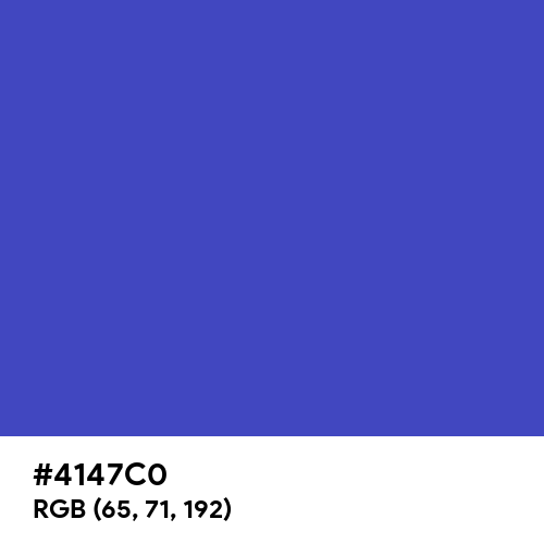 Light Ultramarine Blue (Hex code: 4147C0) Thumbnail