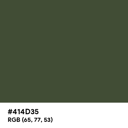 Rifle Green (Hex code: 414D35) Thumbnail