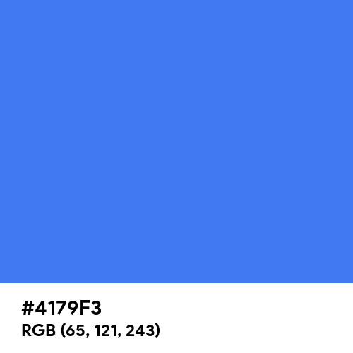 Ultramarine Blue (Hex code: 4179F3) Thumbnail