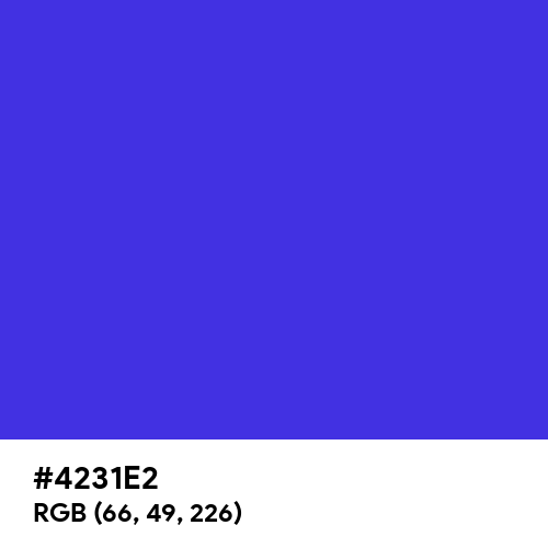 Palatinate Blue (Hex code: 4231E2) Thumbnail