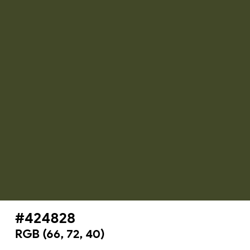 Army Green (Hex code: 424828) Thumbnail