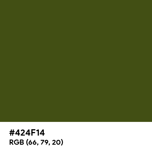 Army Green (Hex code: 424F14) Thumbnail