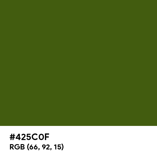 Army Green (Hex code: 425C0F) Thumbnail