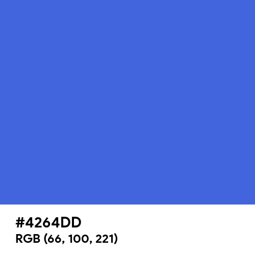 Royal Blue (Hex code: 4264DD) Thumbnail
