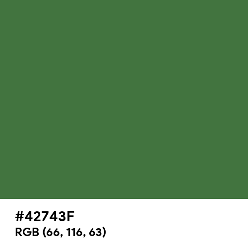 Fern Green (Hex code: 42743F) Thumbnail