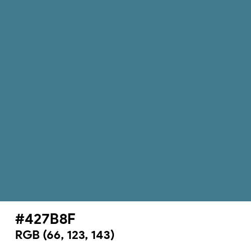 Jelly Bean Blue (Hex code: 427B8F) Thumbnail