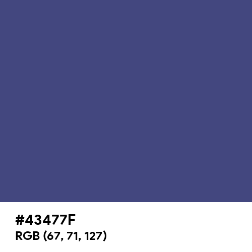Purple Navy (Hex code: 43477F) Thumbnail