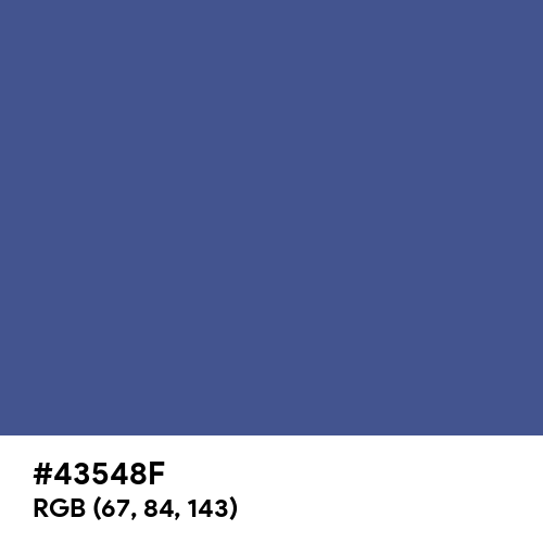 Chinese Blue (Hex code: 43548F) Thumbnail