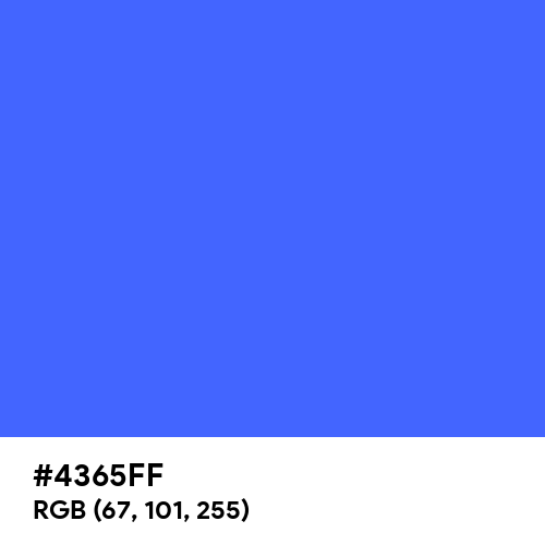 Ultramarine Blue (Hex code: 4365FF) Thumbnail