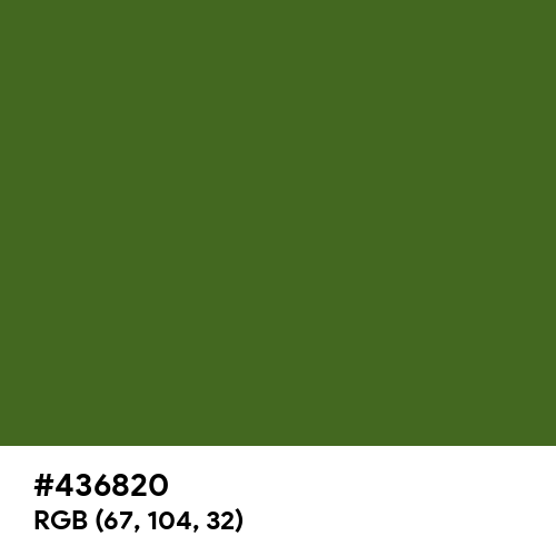 Dark Moss Green (Hex code: 436820) Thumbnail