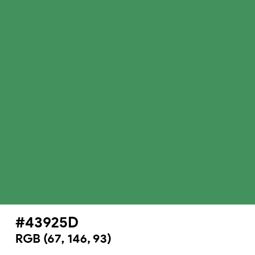 Middle Green (Hex code: 43925D) Thumbnail