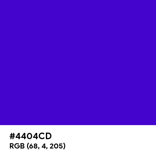 Interdimensional Blue (Hex code: 4404CD) Thumbnail