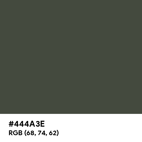 Rifle Green (Hex code: 444A3E) Thumbnail