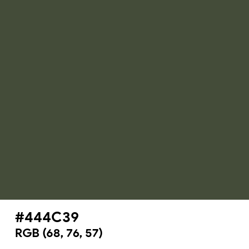 Rifle Green (Hex code: 444C39) Thumbnail