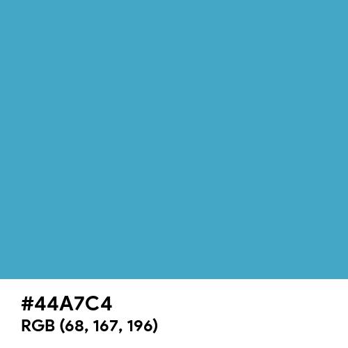 Light Sea Blue (Hex code: 44A7C4) Thumbnail