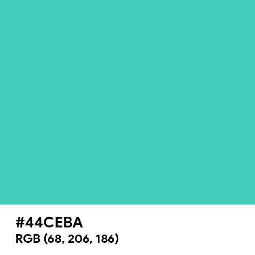 Medium Turquoise (Hex code: 44CEBA) Thumbnail
