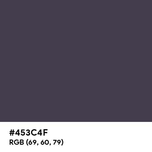 Purple Taupe (Hex code: 453C4F) Thumbnail