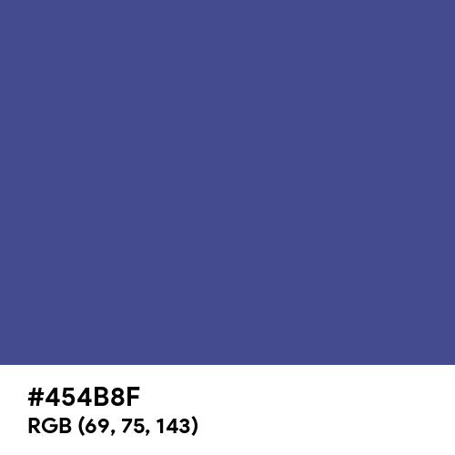 Dark Slate Blue (Hex code: 454B8F) Thumbnail