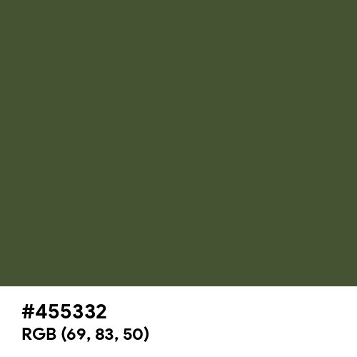 Rifle Green (Hex code: 455332) Thumbnail