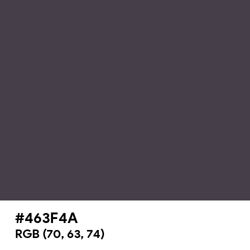 Purple Taupe (Hex code: 463F4A) Thumbnail