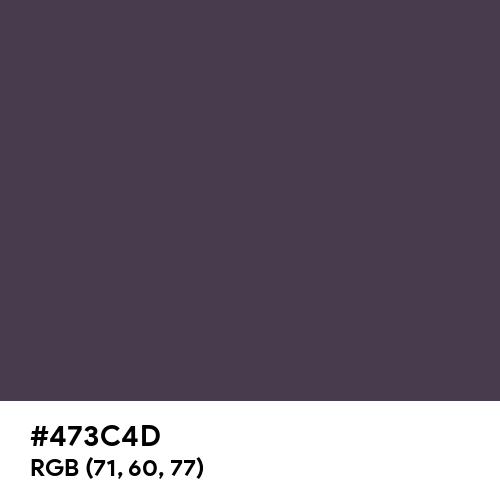 Purple Taupe (Hex code: 473C4D) Thumbnail