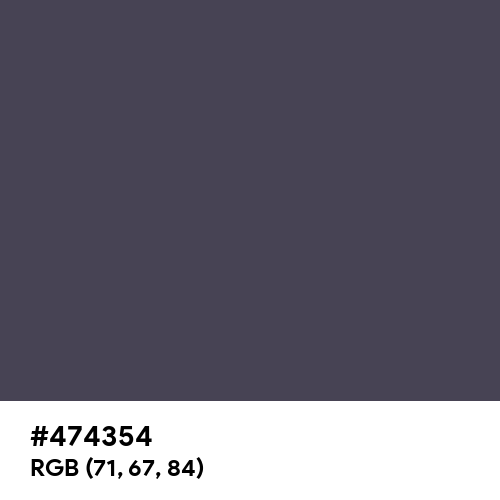 Mourning Violet (Hex code: 474354) Thumbnail