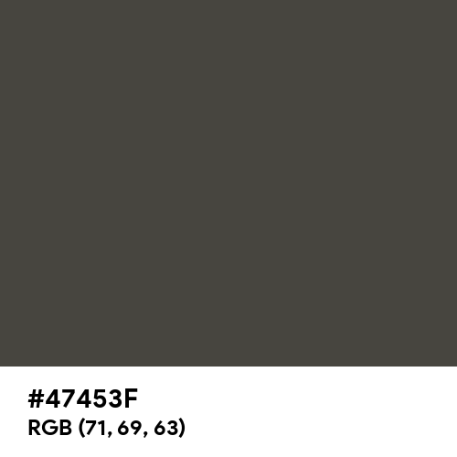 Rifle Green (Hex code: 47453F) Thumbnail