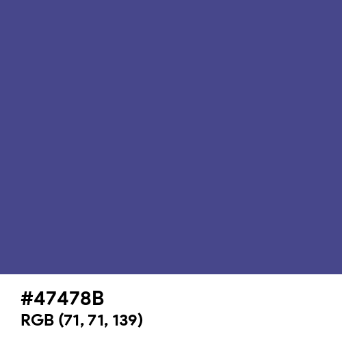 Dark Slate Blue (Hex code: 47478B) Thumbnail