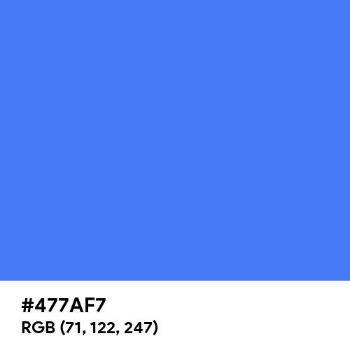 Blueberry (Hex code: 477AF7) Thumbnail