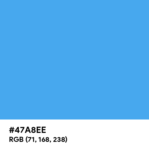Picton Blue (Hex code: 47A8EE) Thumbnail