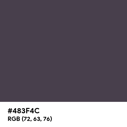 Purple Taupe (Hex code: 483F4C) Thumbnail