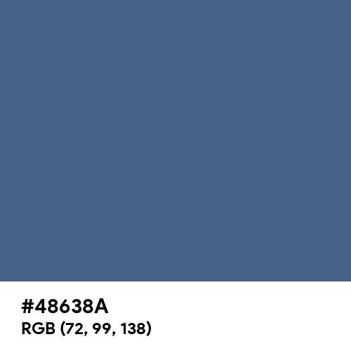 Queen Blue (Hex code: 48638A) Thumbnail