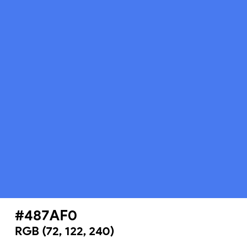 Blueberry (Hex code: 487AF0) Thumbnail