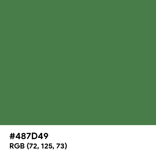 Mint Green (Hex code: 487D49) Thumbnail