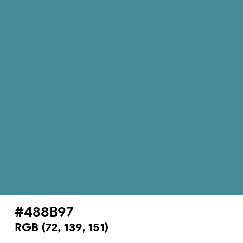 Jelly Bean Blue (Hex code: 488B97) Thumbnail