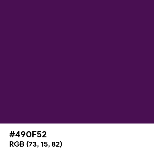 Imperial Purple (Hex code: 490F52) Thumbnail